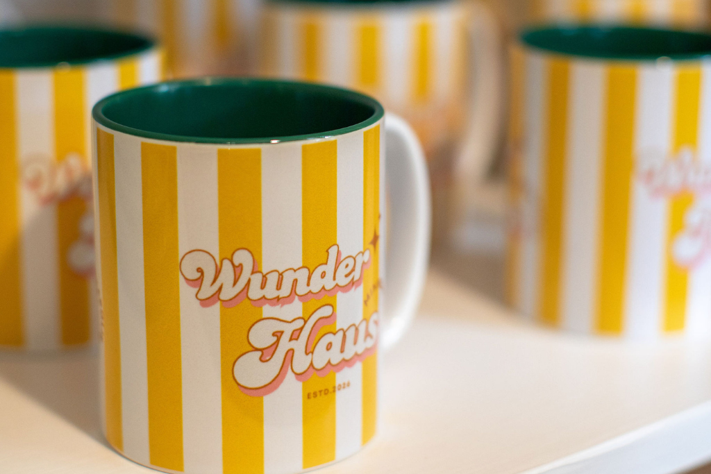 Branded mugs for an Airbnb